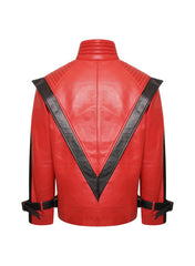 Michael Jackson Thriller Red Leather Jacket
