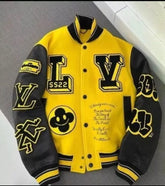 Louis Vuitton Yellow and Black Varsity Jacket