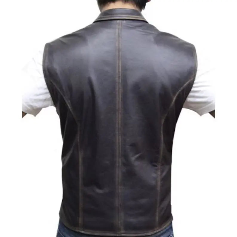 Cullen Bohannon Hell On Wheel TV Series Real Leather Cowboy Vest