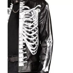 spirit halloween skeleton Moto jacket