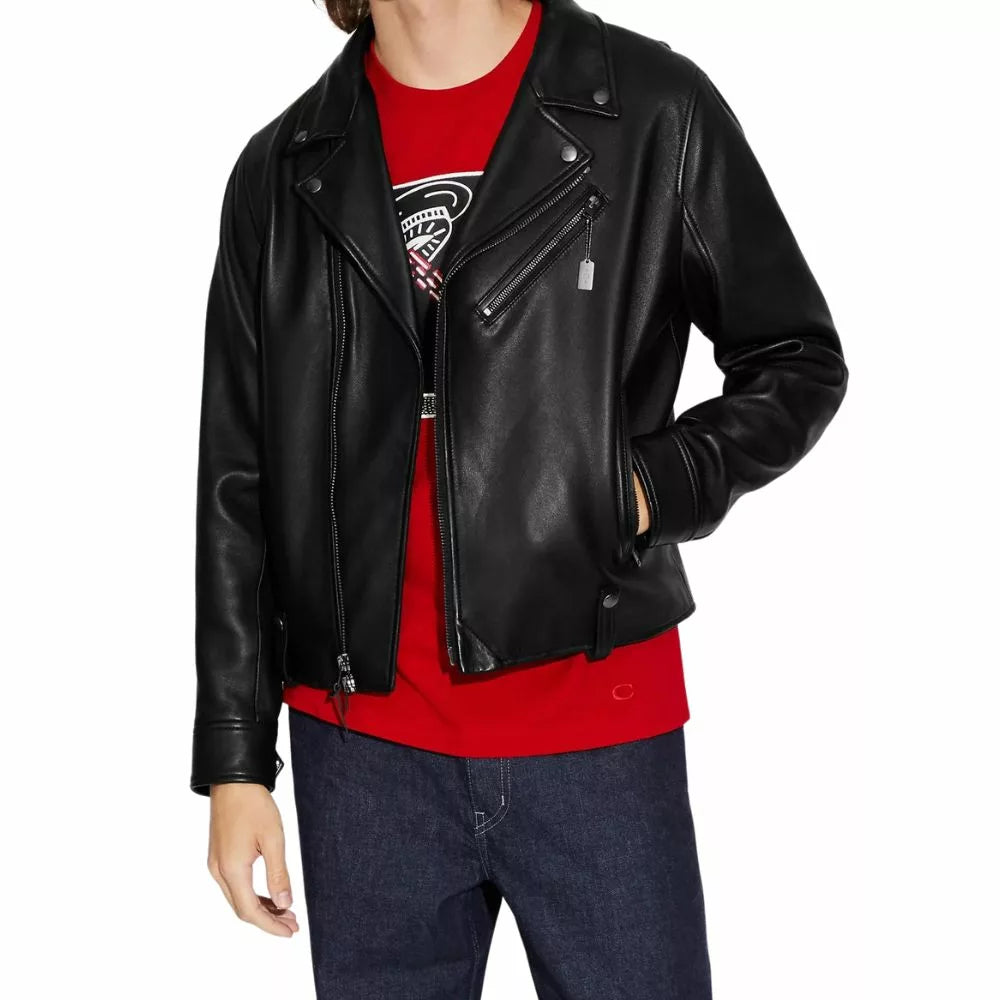 Black Moto Hooded Jacket