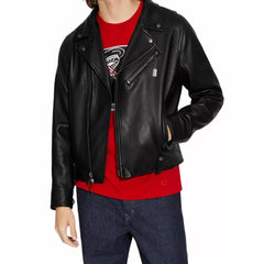 Black Moto Hooded Jacket