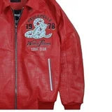 New Pelle Pelle Red Soda Club Leather Jacket-Buffalo Hide