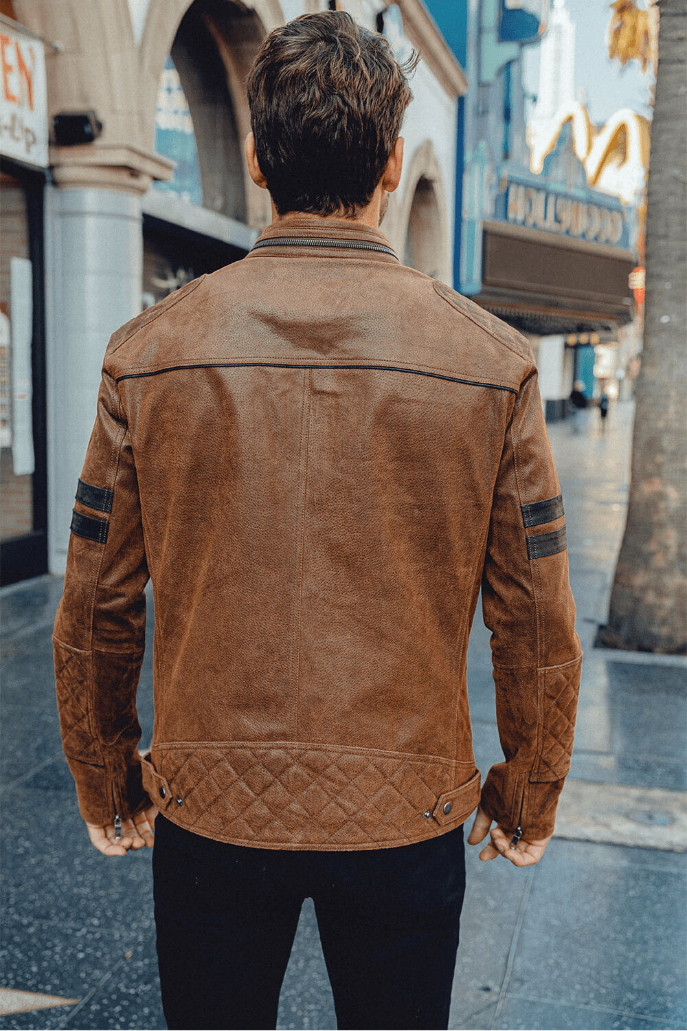 Brown Leather Aviator Jacket | Denver's Bomber Jacket