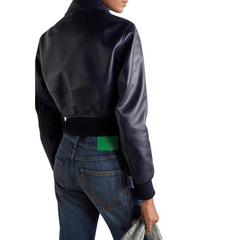 Womens Midnight Blue Textured Jacket