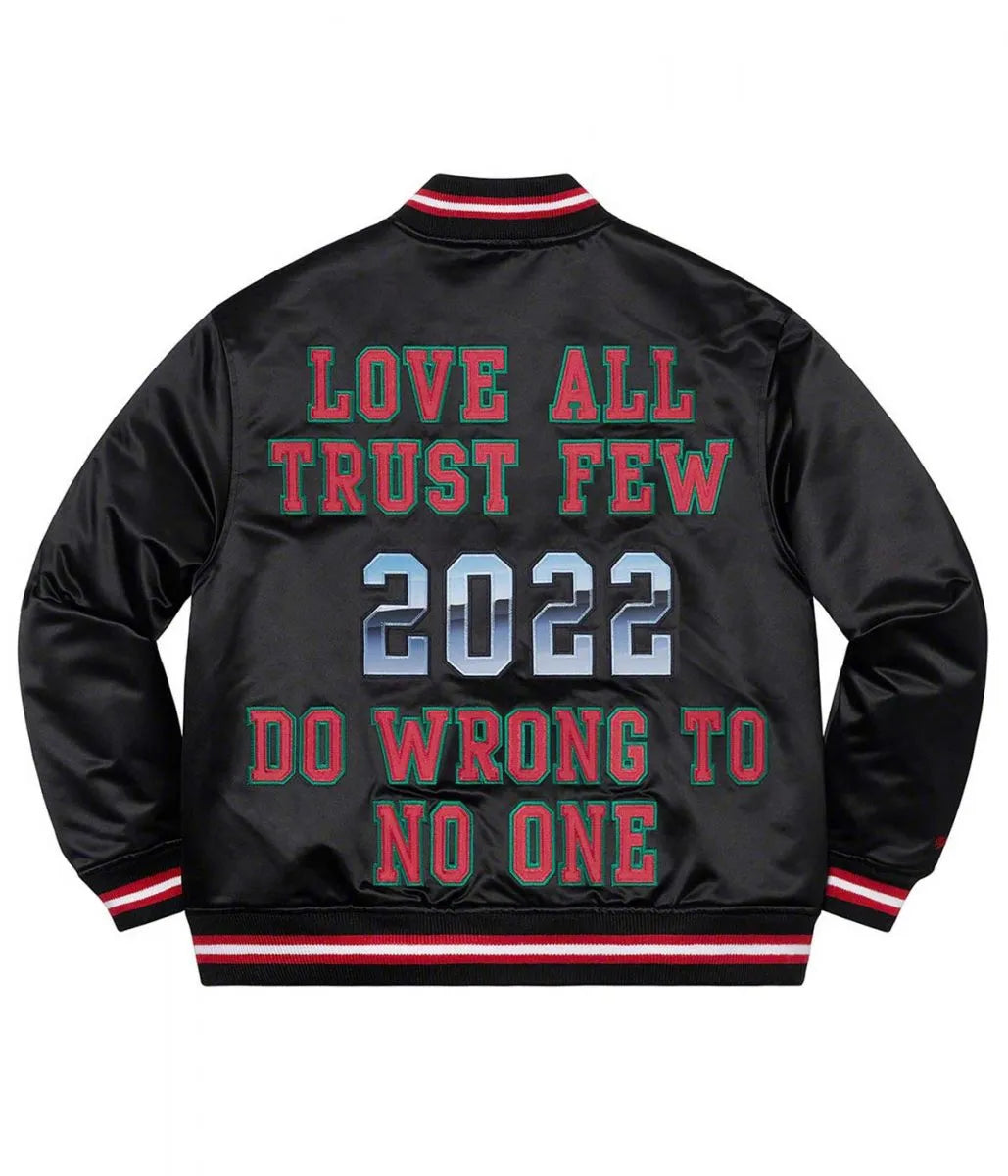 supreme satin varsity jacket​
