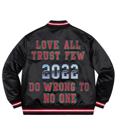supreme satin varsity jacket​
