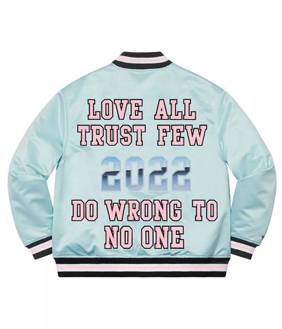 supreme satin varsity jacket​