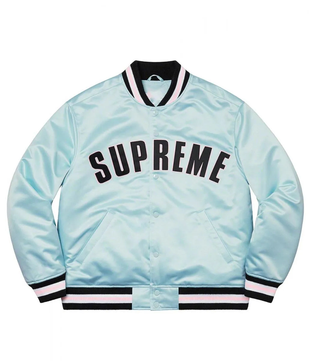 supreme satin varsity jacket​