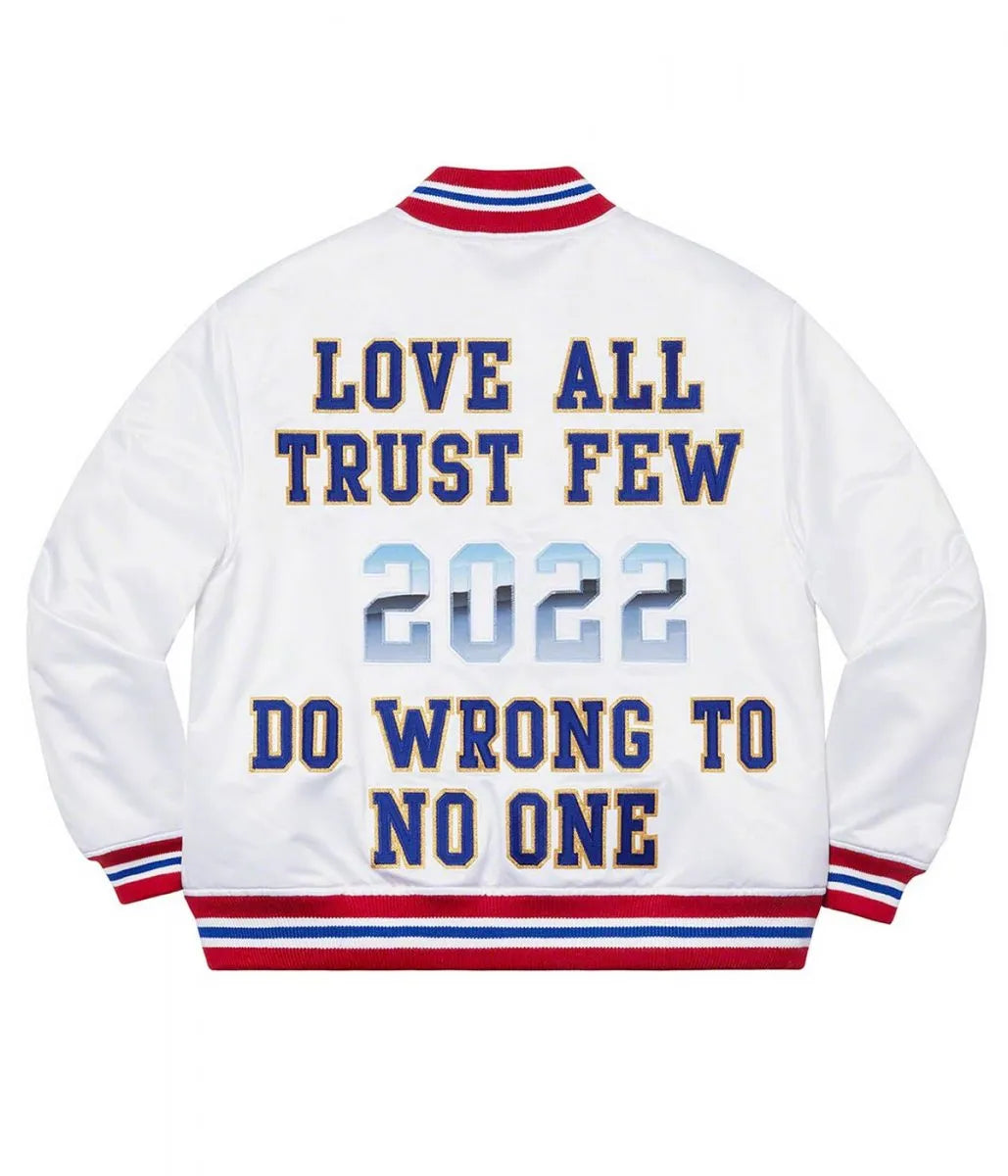 supreme satin varsity jacket​