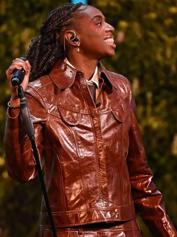 Cat Burns BAFTA 2026 Leather Jacket