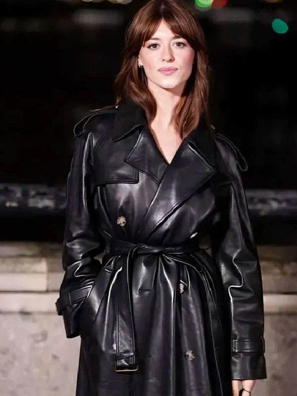 Fashion Week 2026 Daisy Edgar-Jones Black Leather Coat
