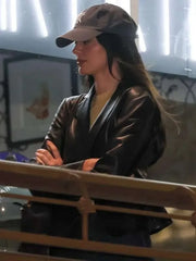 Kendall Jenner 2026 Black Leather Jacket
