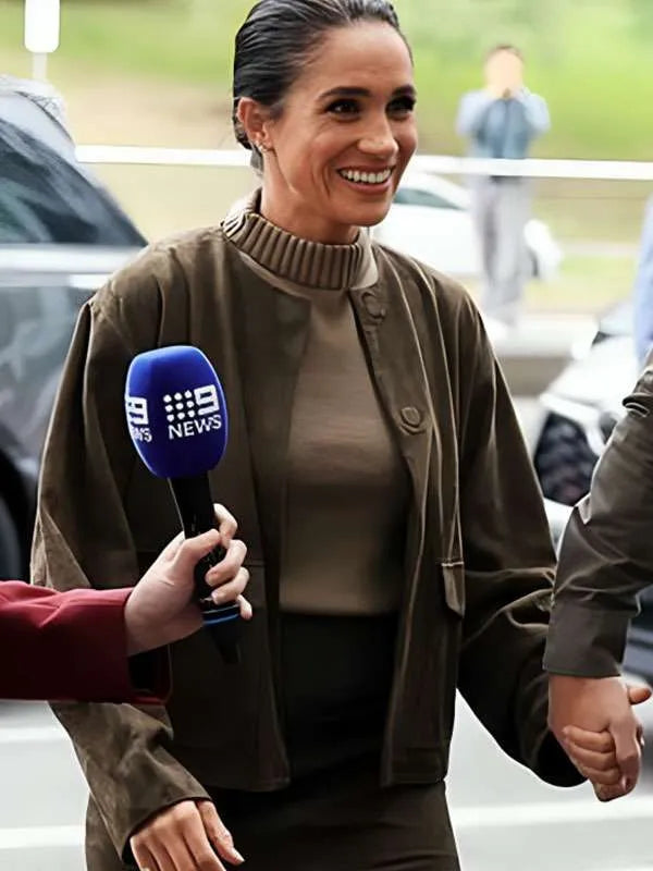 Meghan Australia Visit 2026 Markle Suede Jacket
