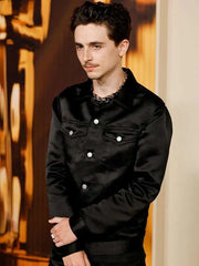 Timothee Chalamet Oscars Dinner 2026 Black Jacket