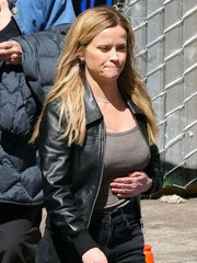 LA 2026 Reese Witherspoon Black Leather Jacket