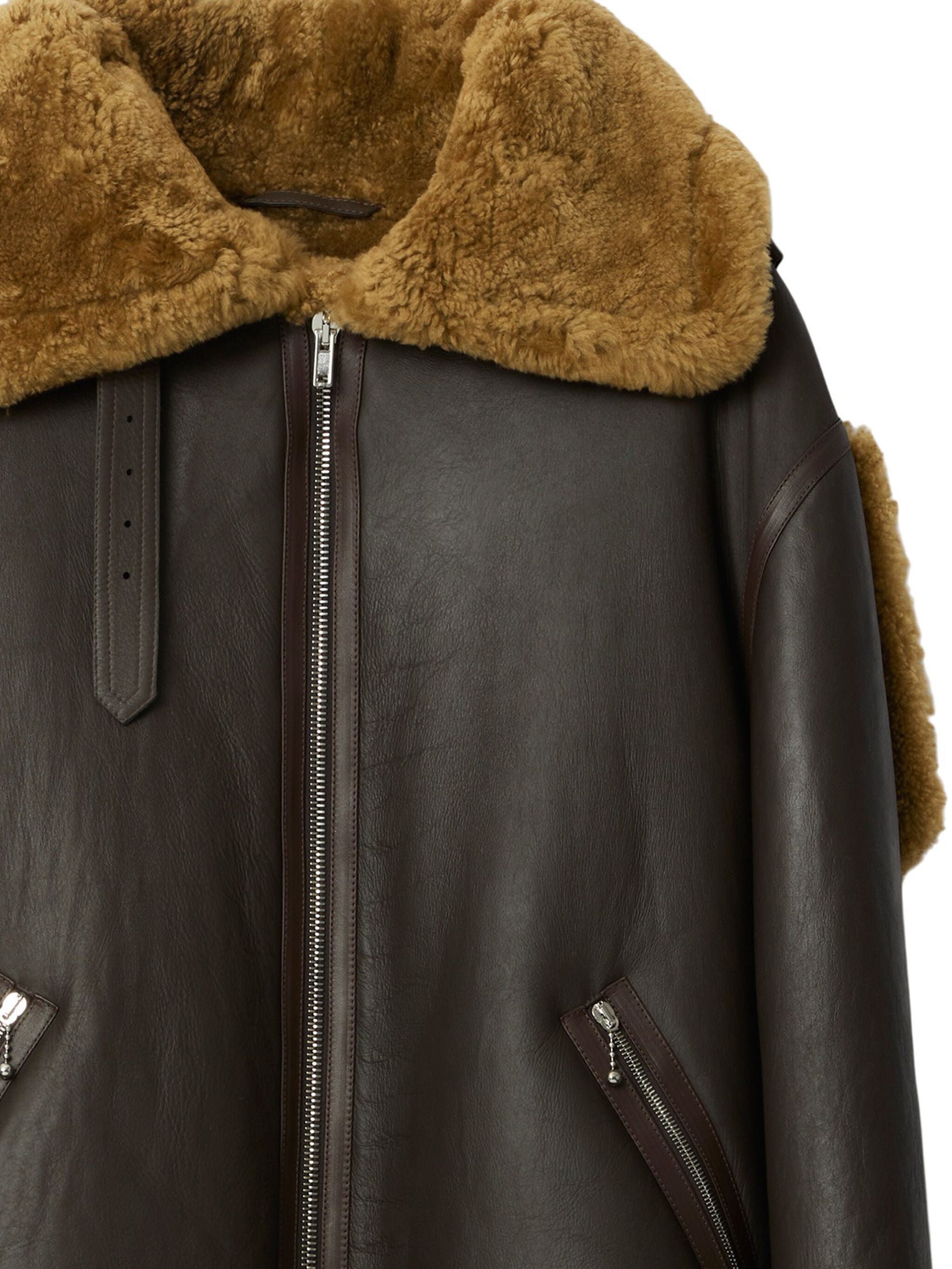 Shearling Aviator Leather Jacket