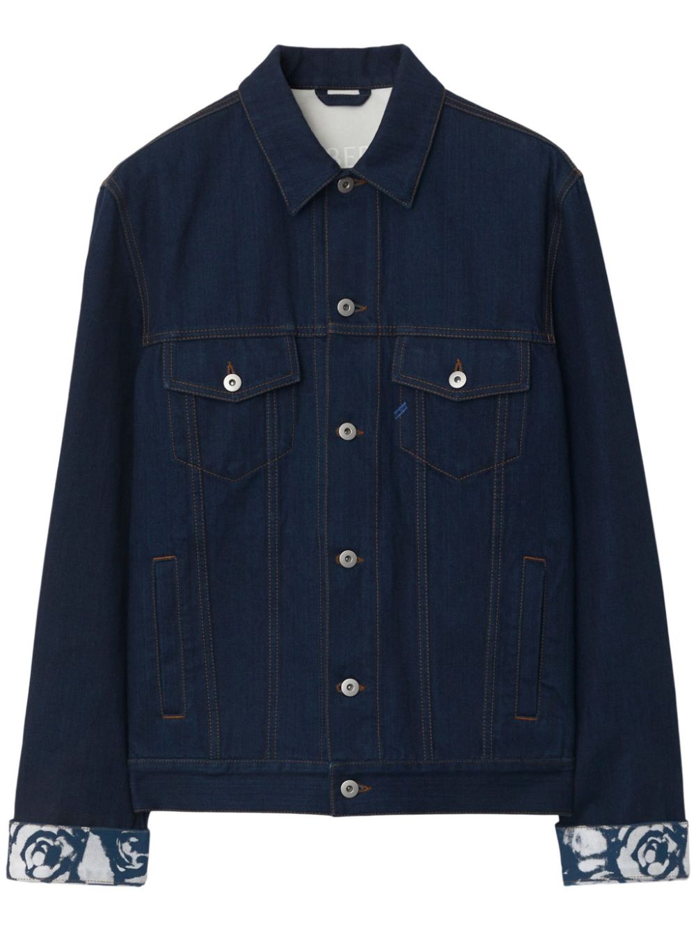 Burberry logo-patch cotton denim jacket