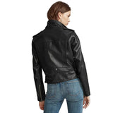 Black Leather Motorcycle Jacket Womens