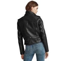 Black Leather Motorcycle Jacket Womens