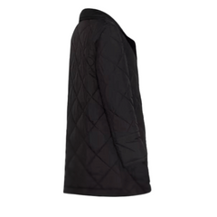 Black Double Breasted Women's Quilted Jacket
