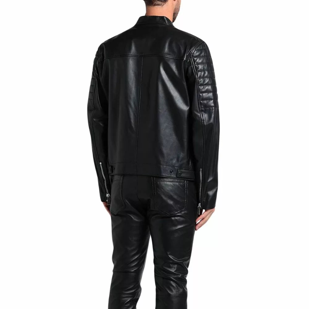 black cafe racer jacket
