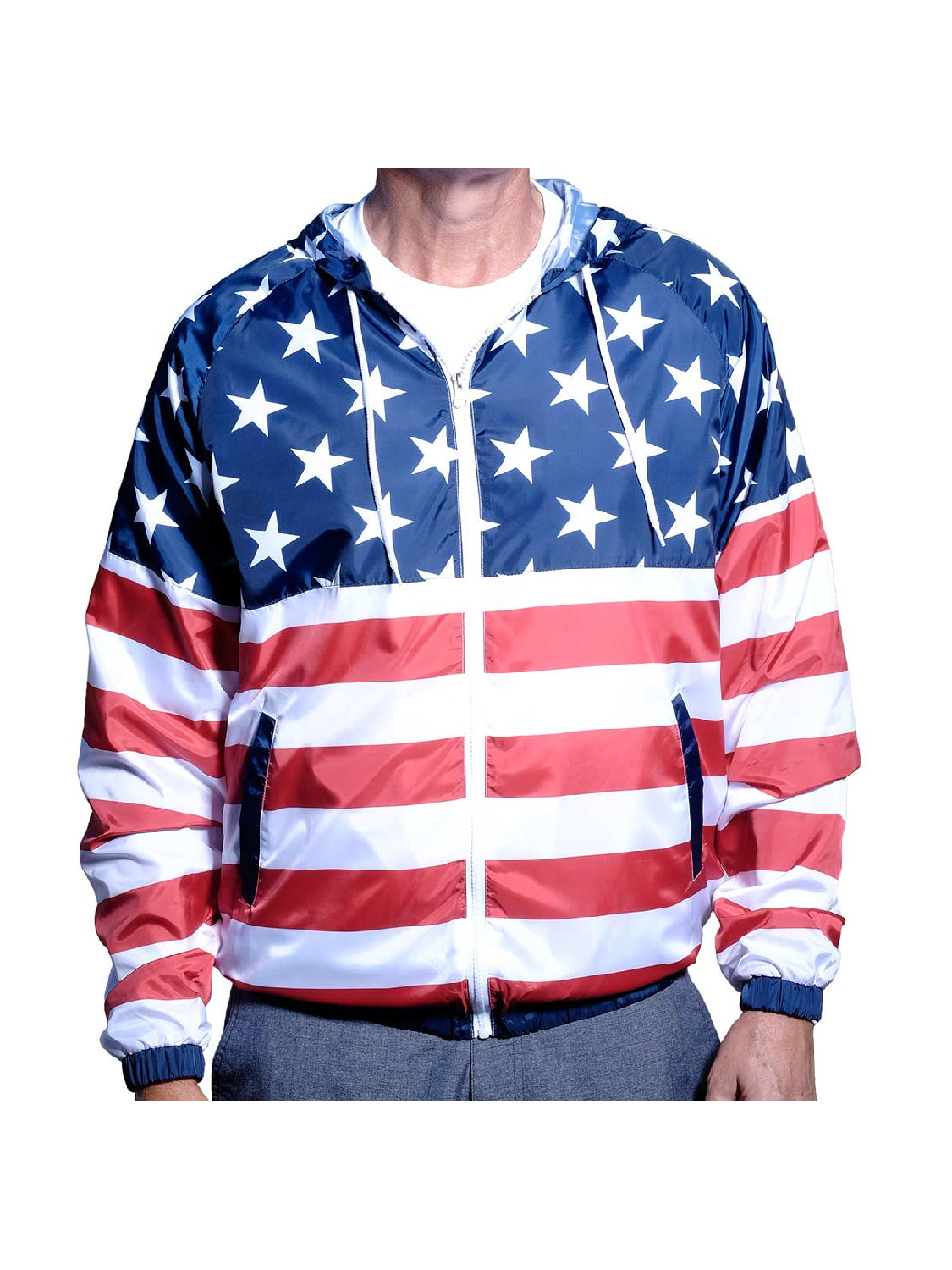 Independence Day American Flag Windbreaker Jacket