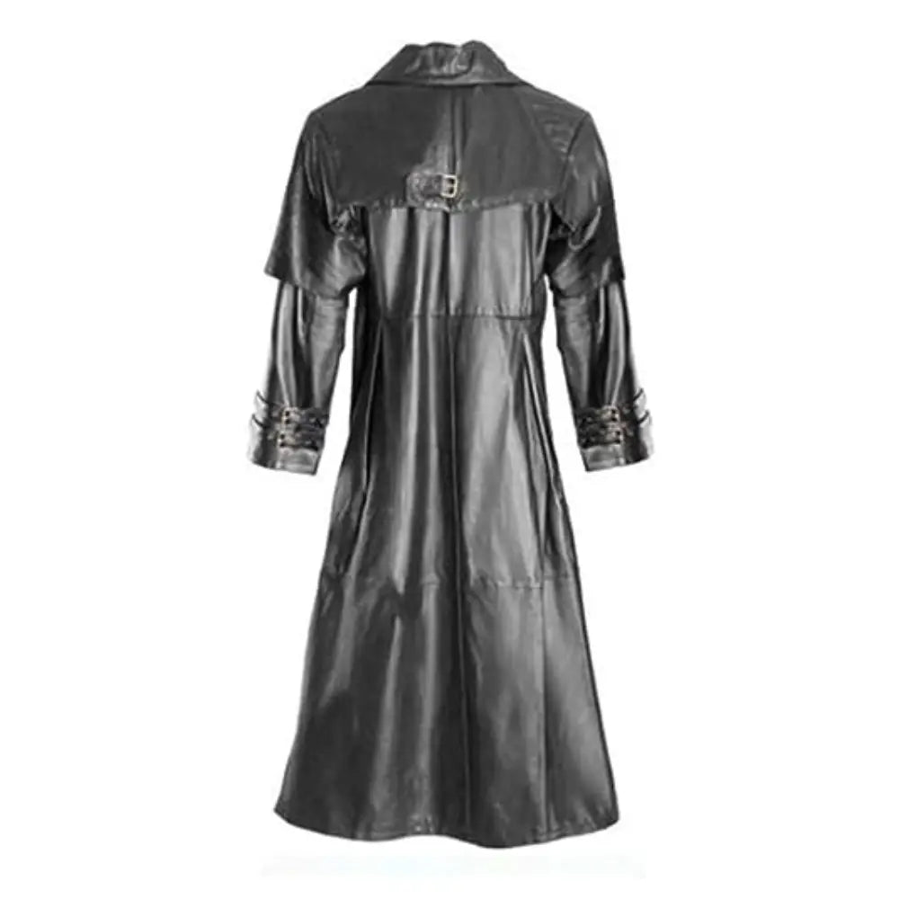 Van Helsing Steampunk Gothic Attire Leather Trench Coat Matrix Hunter Long Coat