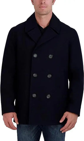 Mens Blazer Coat | Classic Double Breasted Peacoat