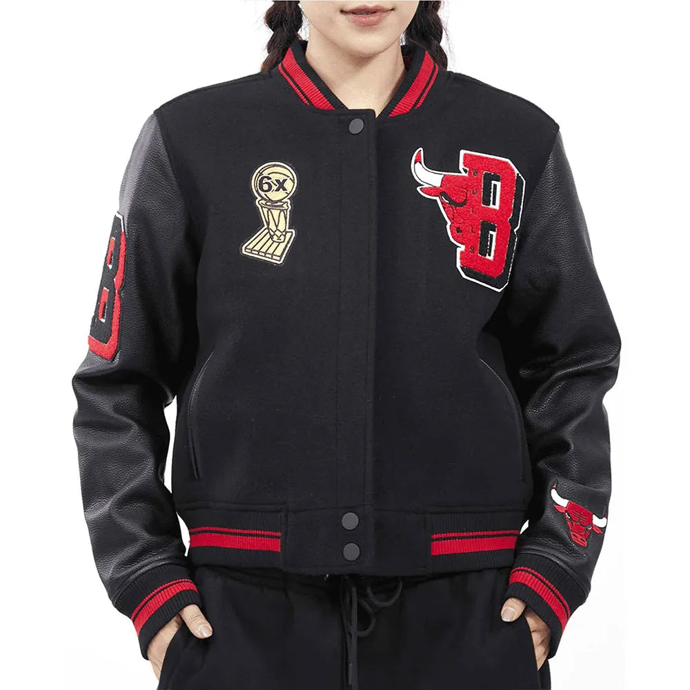 Chicago Bulls Mashup 6X Varsity Jacket for Men