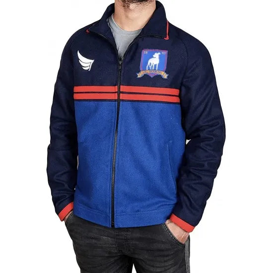 JASON SUDEIKIS TED LASSO BLUE TRACK JACKET