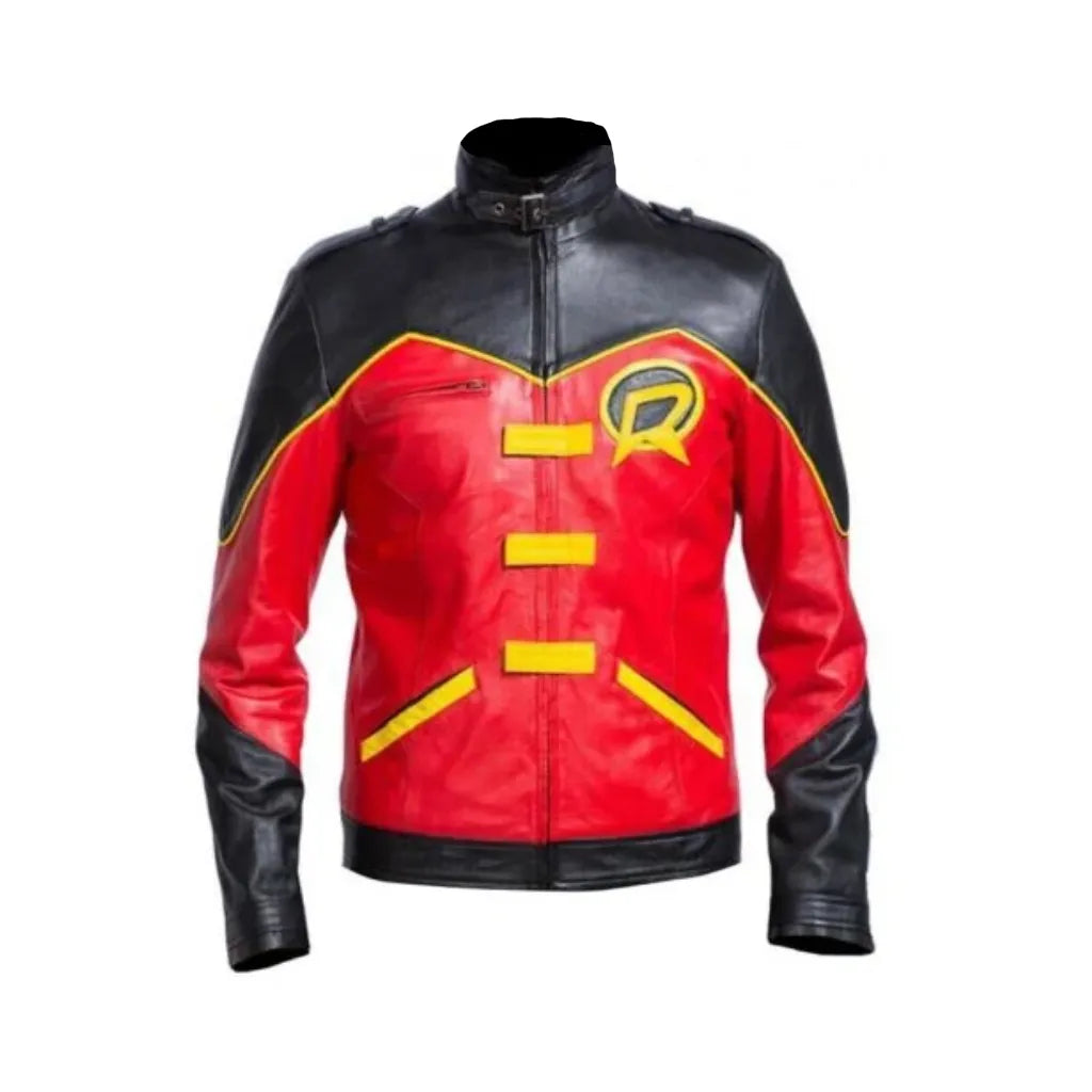 Batman Biker Jacket | Red & Black Tim Drake Robin Costume