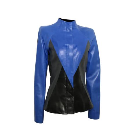 Women Real Lamb Skin Leather Biker Jacket