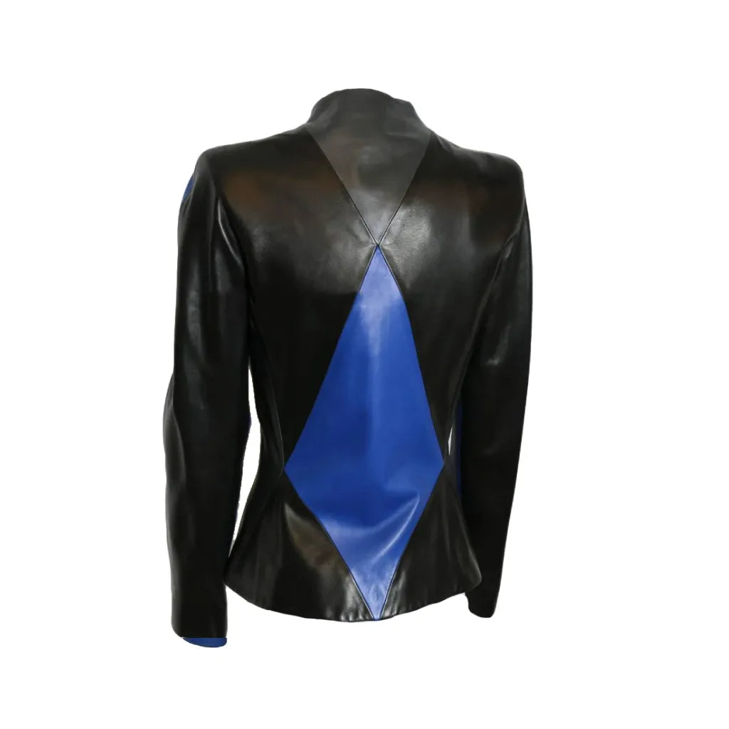 Women Real Lamb Skin Leather Biker Jacket