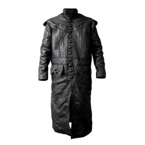 Captain Flint Coat | Men's Leather Trench Coat