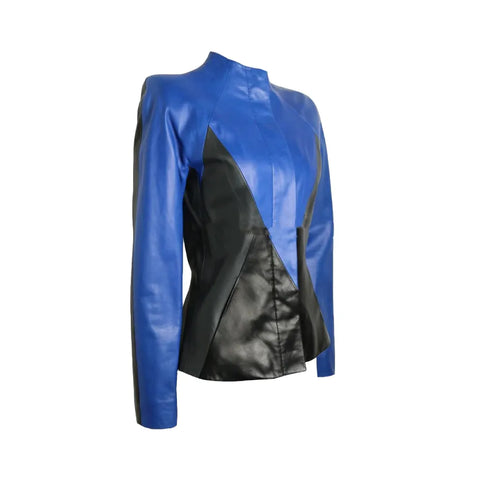 Women Real Lamb Skin Leather Biker Jacket