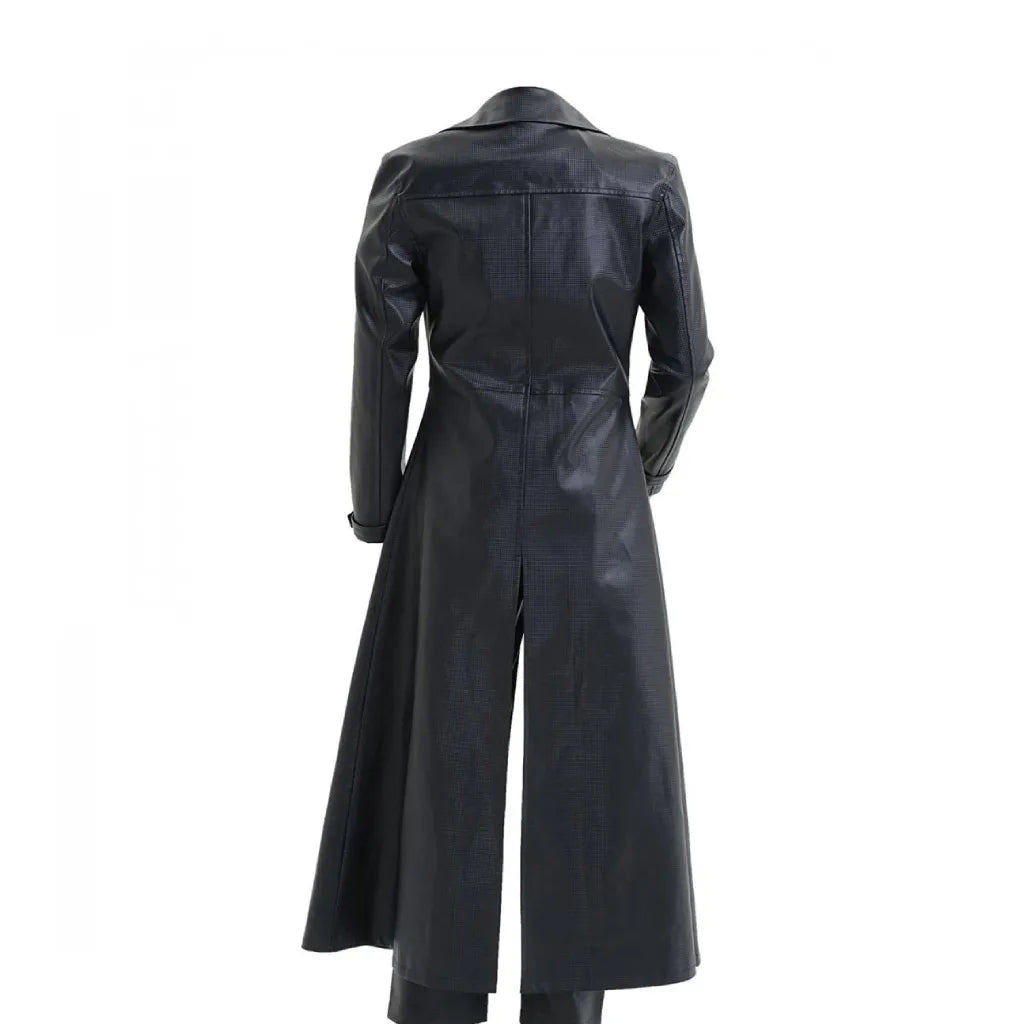 Classic Resident Evil 5 Albert Wesker Game Leather Cosplay Costume Long Coat