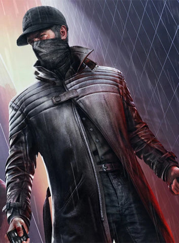 Watch Dogs 3 Legion Aiden Pearce Leather Trench Coat