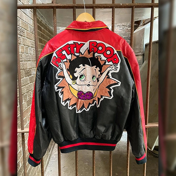 90s Betty Boop Leather Jacket