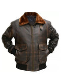 A2 Aviator American Air Force Leather Bomber Jacket