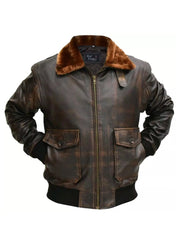 A2 Aviator American Air Force Leather Bomber Jacket