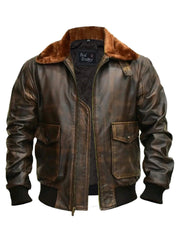 A2 Aviator American Air Force Leather Bomber Jacket