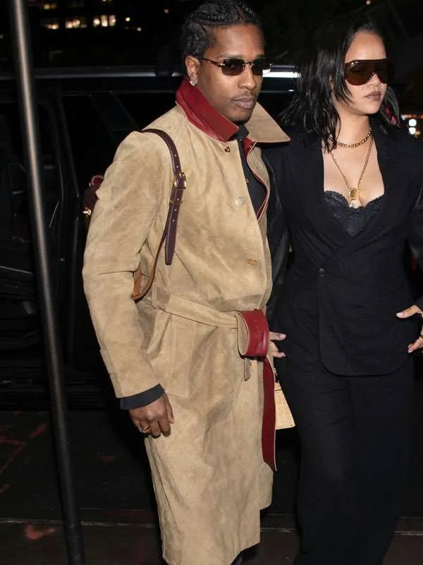 A$AP Rocky New York City 2026 Brown Coat

