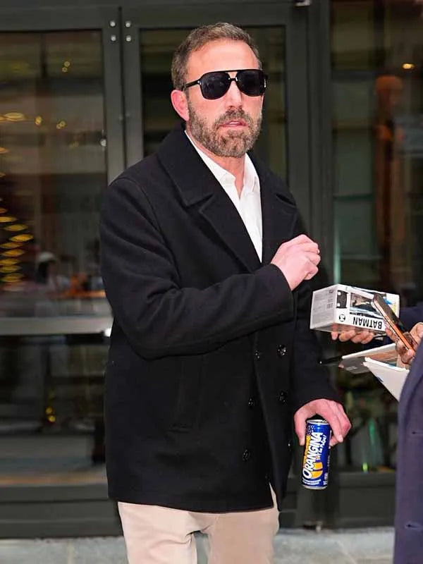 Ben Affleck 2026 Black Peacoat
