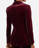 Taylor Tomlinson After Midnight 2024 Maroon Velvet Blazer
