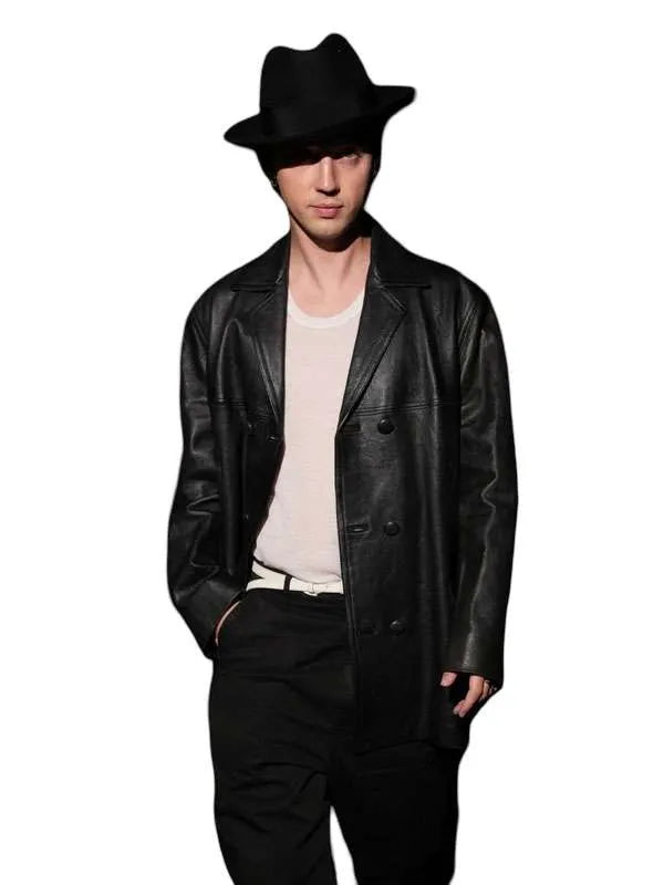 Met Gala 2026 After Party Troye Sivan Black Leather Coat
