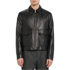 Men Black Motorcycle Jackets | Black Jacket Leather Biker Mens 