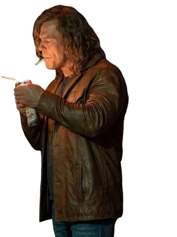 Motor City 2026 Alan Ritchson Brown Leather Jacket