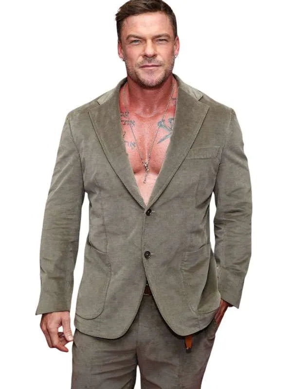Motor City 2026 Premiere Night Alan Ritchson Green Blazer