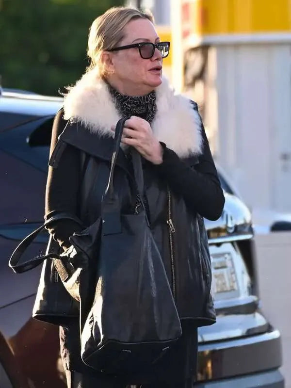 LA 2025 Alice Evans Black Leather Vest
